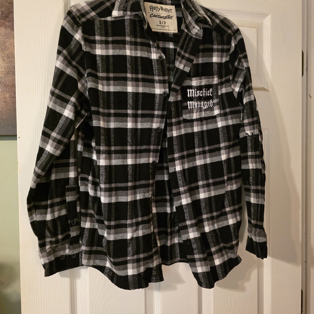 Harry Potter Mischief Managed Flannel Shirt By Cakeworthy
